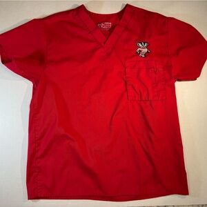 Wisconsin Badgers Wonderwink Women’s scrub top XS